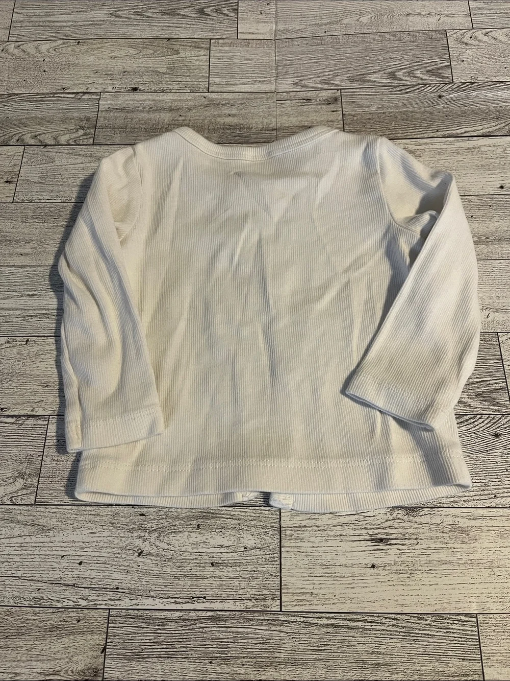 Carter's White Ribbed Three-Piece Set with 'love' Graphic Size 9 Months